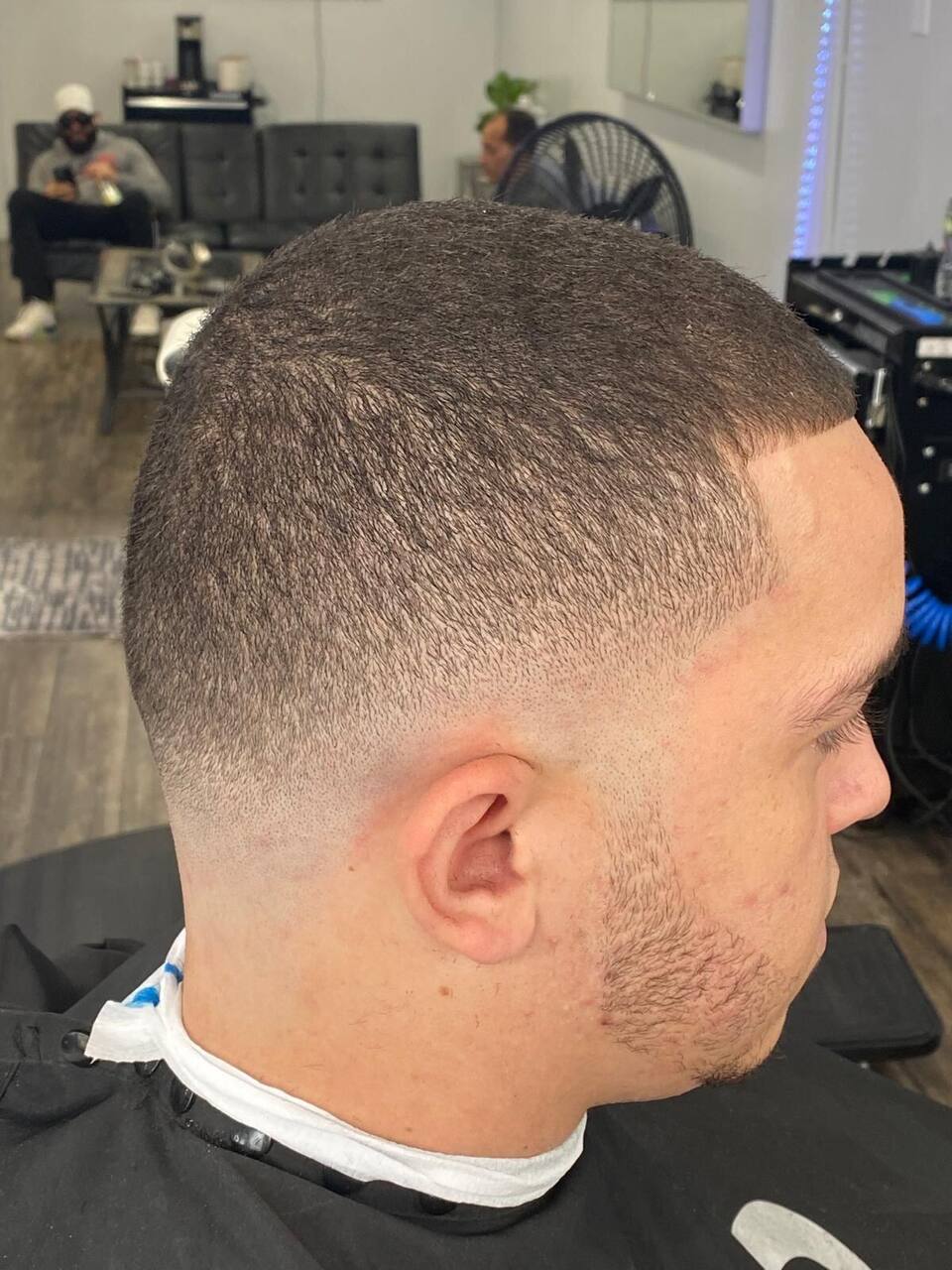 Buzz cut with skin fade